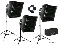 Photo, Video PBL MX6-CF Foucosable Triple Light Softbox  Kit