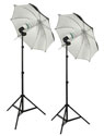 COOL FLO 600 WATT TWO LAMP FLUORESCENT UMBRELLA LIGHT KIT